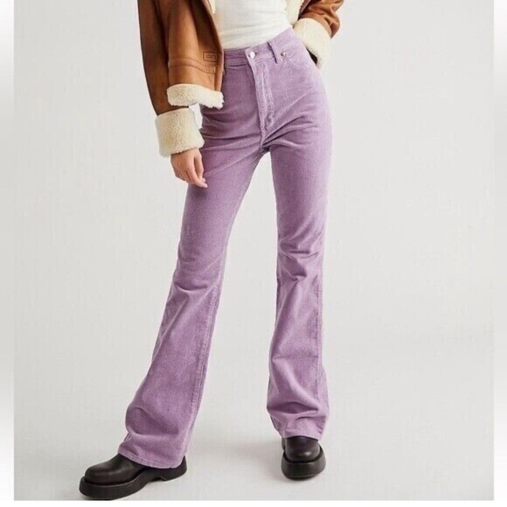 Wrangler Women's Purple Cord Westward 626 High Rise Bootcut Denim Jeans Sz 24/34